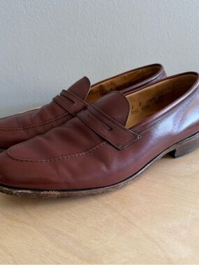 Allen Edmonds St. Denis Leather Penny Loafers Size 11 Brown
